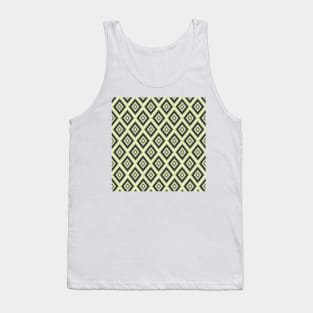 Blue and green diamond motif pattern Tank Top